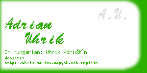 adrian uhrik business card
